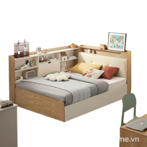 Giường Ngủ Kèm Kệ Sách Hiện Đại GN-02
