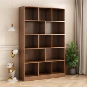 Kệ sách gỗ để sàn cao cấp có tấm lưng dày dặn,dễ dàng lắp ráp,thiết kế thanh lịch gỗ MDF